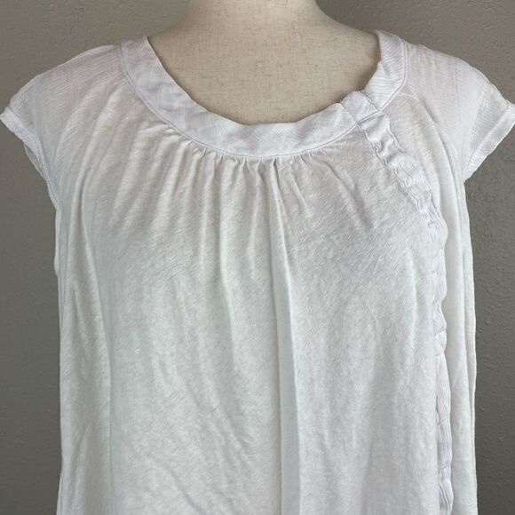 NWOT Free People Oversized Linen Blend T-Shirt Size XS - Picture 2 of 6